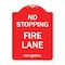 Signmission No Stopping Fire Lane-Refer to CVC 22500.1, Red & White Aluminum Sign, 18" x 24", RW-1824-23576 A-DES-RW-1824-23576 - alternate 1